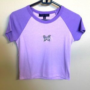 Lavender and purple shirt with a decorative heart
